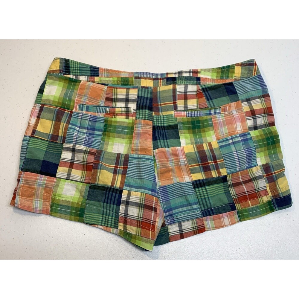 The Gap Madras Shorts Womens 14 Multicolor Patchwork Comfort Casual - Picture 3 of 8